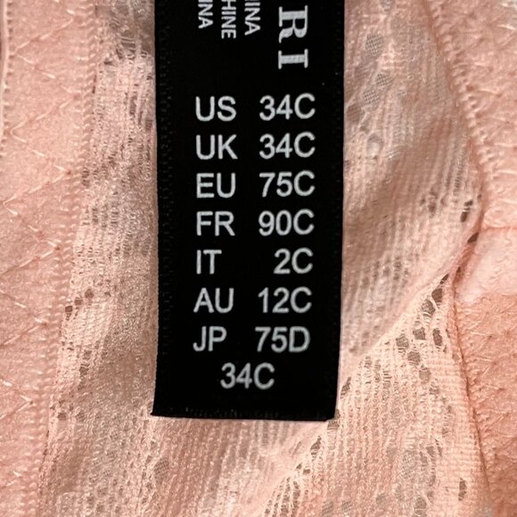Natori Lace Underwire Bra Sheer Floral Soft Pink Unlined Feminine Style 34C - Picture 5 of 8